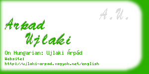 arpad ujlaki business card
