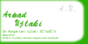 arpad ujlaki business card